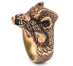 Pierścień DZIK GULINBORSTI brąz