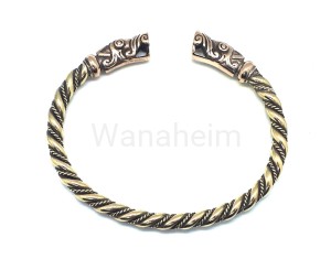 Bransoleta wikińska FRIGG męska brąz