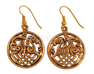 Kolczyki wikińskie ODYN NA SLEIPNIRZE brąz