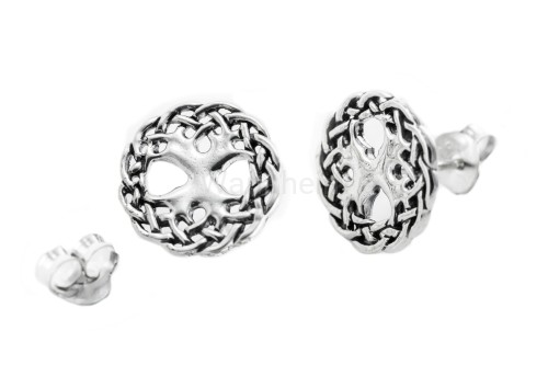 Kolczyki wikińskie YGGDRASIL srebro os54.jpg