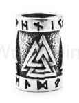 Koralik runiczny VALKNUT srebro