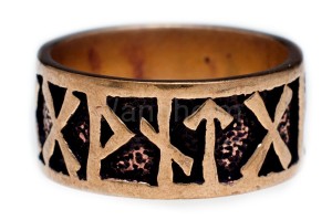 Pierścień RUNICZNA MOC brąz