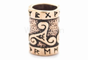 Koralik runiczny TRISKEL brąz