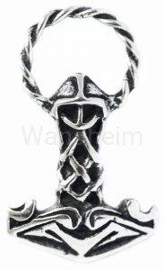 Zawieszka Młot Thora z pierścieniem srebro