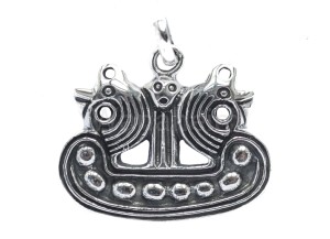 Zawieszka wikińska ODYN HUGIN i MUNIN srebro