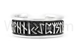 Pierścień runiczny Futhark srebro