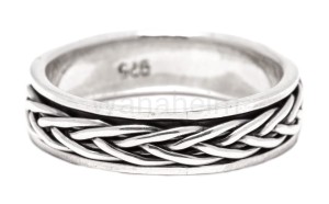 Pierścień wikiński WIRA  obrotowy srebro