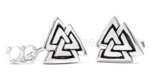Kolczyki wikińskie VALKNUT srebro
