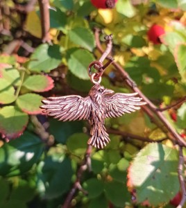 Zawieszka wikińska KRUK HUGIN brąz