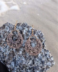 Kolczyki wikińskie THRINA brąz