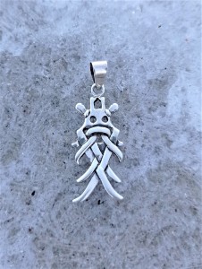 Zawieszka wikińska MASKA ODYNA mała srebro