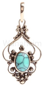 Zawieszka średniowieczna SALIA turkus brąz