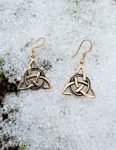 Kolczyki celtyckie TRIQUETRA brąz