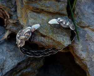 Bransoleta wikińska KRUKI srebro