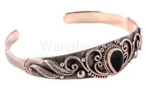 Bransoleta średniowieczna KELSI brąz onyx