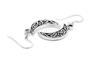 Kolczyki celtyckie KSIĘŻYC srebro