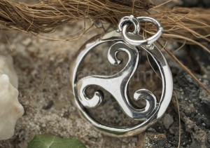 Zawieszka celtycka TRISKEL W OKRĘGU srebro