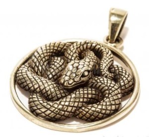 Zawieszka WĄŻ SYRON brąz