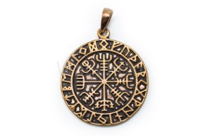 Zawieszka wikińska VEGVISIR brąz 