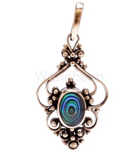 Zawieszka średniowieczna SIV opal morski brąz