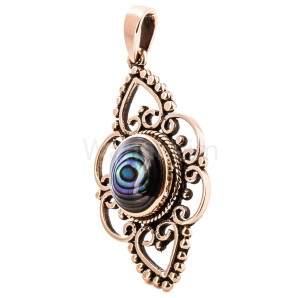 Zawieszka średniowieczna ARKONA opal morski brąz 