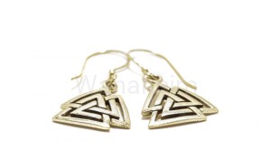 Kolczyki wikińskie VALKNUT brąz