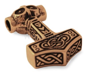 Zawieszka wikińska MŁOT THORA Knut brąz