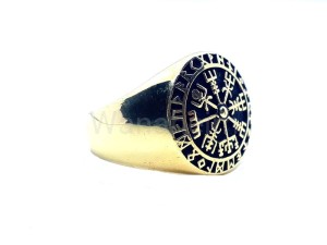 Pierścień wikiński VEGVISIR brąz