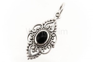 Zawieszka średniowieczna SVANA onyks srebro