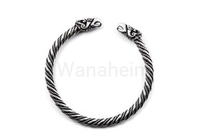 Bransoleta wikingów KRUKI ODYNA męska srebro