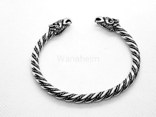 Bransoleta wikingów KRUKI ODYNA damska srebro arm55-2 3.jpg