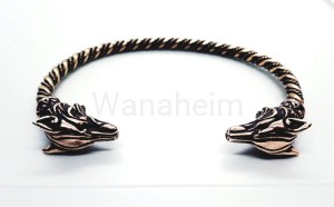 Bransoleta wikingów WILK SKöLL damska brąz 