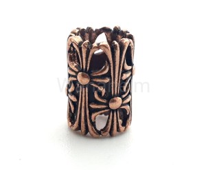 Koralik średniowieczny KRZYŻ brąz 