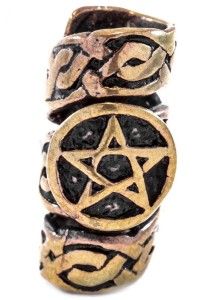 Koralik PENTAGRAM brąz 