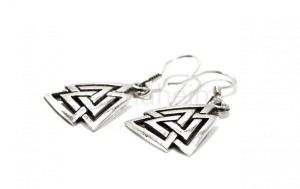 Kolczyki wikińskie VALKNUT srebro