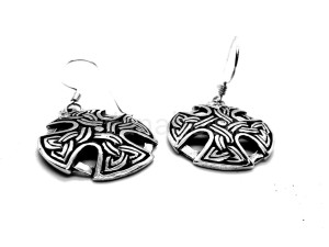 Kolczyki CELTYCKI KRZYŻ srebro