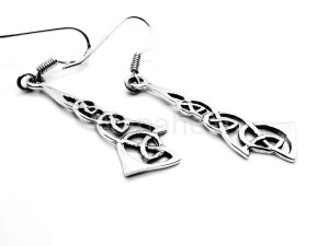 Kolczyki celtyckie TRINITY srebro