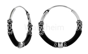 Kreole LIANA czarne srebro 