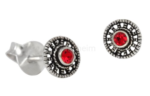 Kolczyki RAIDA srebro cyrkonia czerwona ost34-3.jpg
