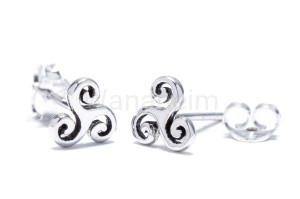 Kolczyki celtyckie TRISKEL II srebro