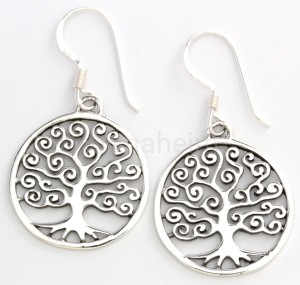 Kolczyki MAJA DRZEWO ŻYCIA srebro