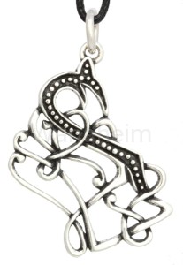 Zawieszka wikińska SMOK HAKON srebro